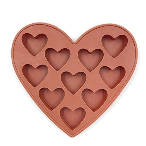 Buy 10 Cavities Silicone Heart Shaped Ice Cube Trays For Chocolate Ice Cream Cake at wholesale prices