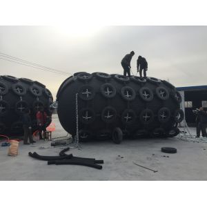 50kpa 80kpa Yokohama Dock Rubber Fender Floating Pneumatic Ribbed Fender