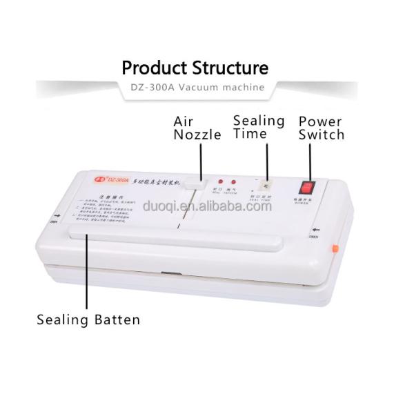 Instant Heating Household Food Vacuum Sealer 300A Impulse Sealer for Longer Shelf Life