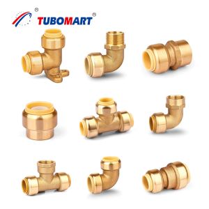 Brass Push Quick Connect Fittings Lead Free PEX AL PEX Pipe Fittings