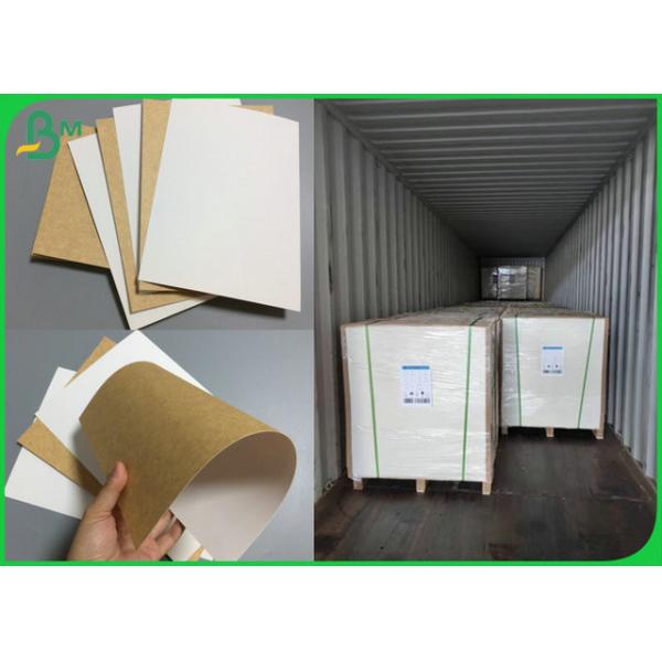 Buy 325gsm White Coated On Brown Kraft Cardboard Paper With Foodgrade at wholesale prices