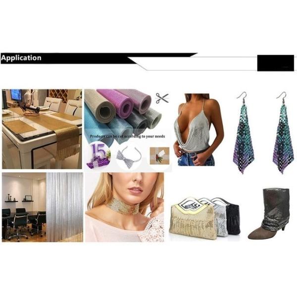 Aluminum Fashion Metallic Flake Fabric Drapery With Various Colors