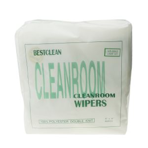 9x9" Polyester Cleanroom Microfiber Wiper 140gsm Non Woven