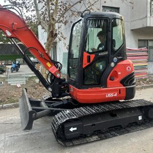 Second Hand Kubota U55-4 Excavators Used Kubota 5 Ton Digger With Crawler Chain
