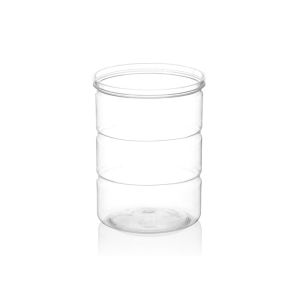 Heat Protection Clear Plastic Cylinder PET Easy Open Lid Canned Package