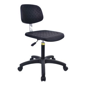 PU Foam Esd Lab Chairs Anti Static Backrest Round Foot