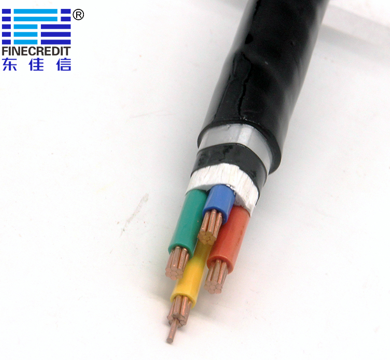 Black 70mm VV22 YJV22 Armoured Electrical Cable PVC Insulation