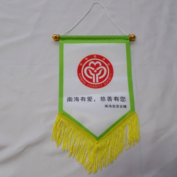Buy Satin Silk Pennant Wall Flag Football Club Hanging College Pennants at wholesale prices