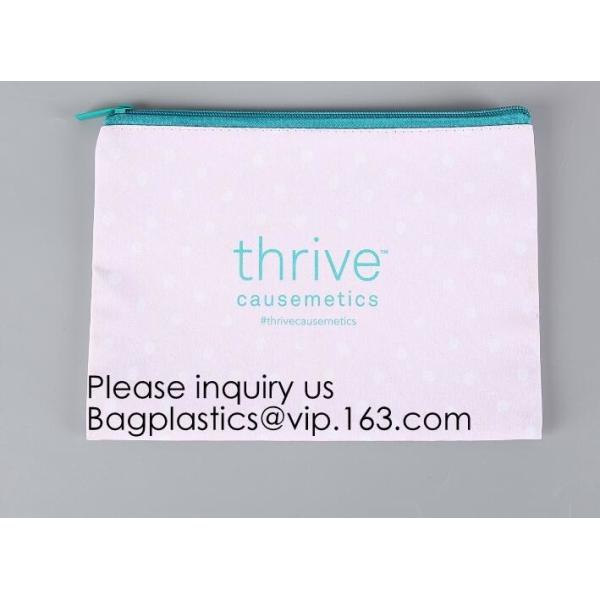 Necessary Black Pouch Canvas Print Makeup Cosmetic Bag,Personalized Custom