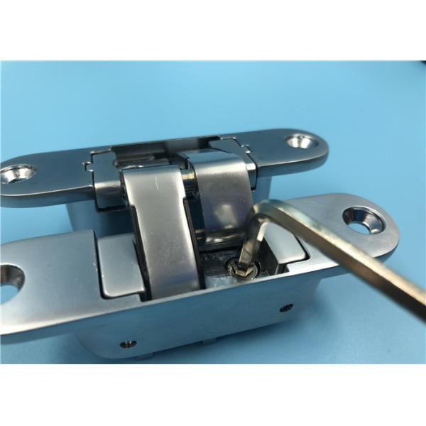 Pearl Chrome Left Open Concealed Hinges For Interior Doors 35mm Thickness