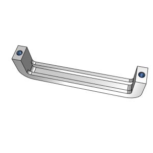 Zinc Alloy Industrial Modern Cabinet Pulls Square Groove