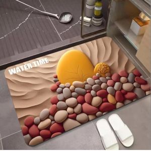 Expansion Air Stone Bathroom Floor Mat Cartoon Pebble Diatom Mud Floor Mat