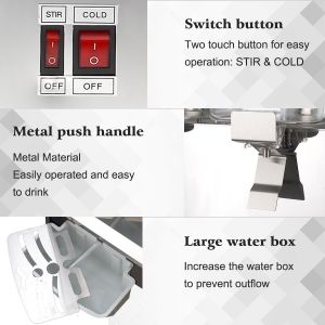 9L×2 Fruit Juice Hot or Cold Drink Dispenser with Heating System , Mixing ,