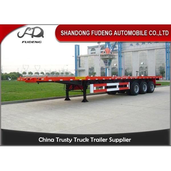 3 axles 20ft 40ft platform flatbed semi trailer shipping container trailers for