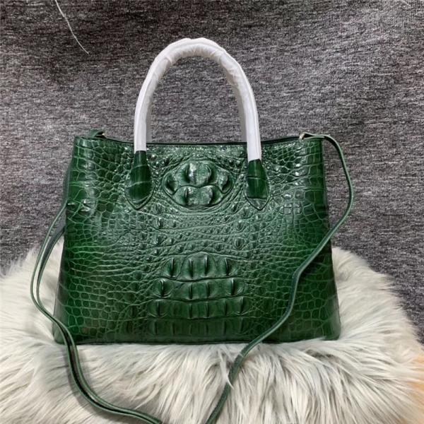 Authentic Alligator Skin Female White Purse Lady Three-way Handbag Genuine Crocodile Leather Women Single Shoulder Bag