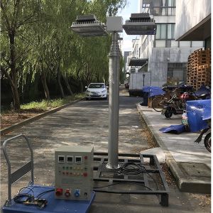 Quality 8m Pneumatic Telescopic Mast Light Tower for Fire Tender Illumination-4x200W LED flood lights for sale