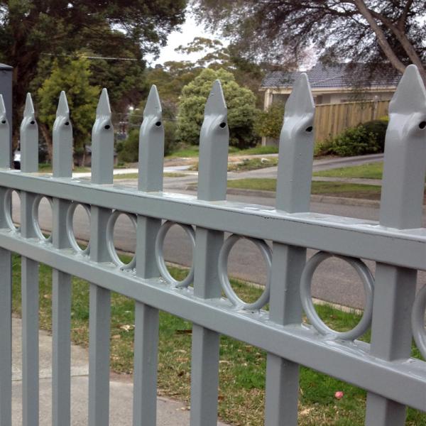 2.1m (H) *2.4m (W) Spear Tubular Garrison Australia Steel Fence