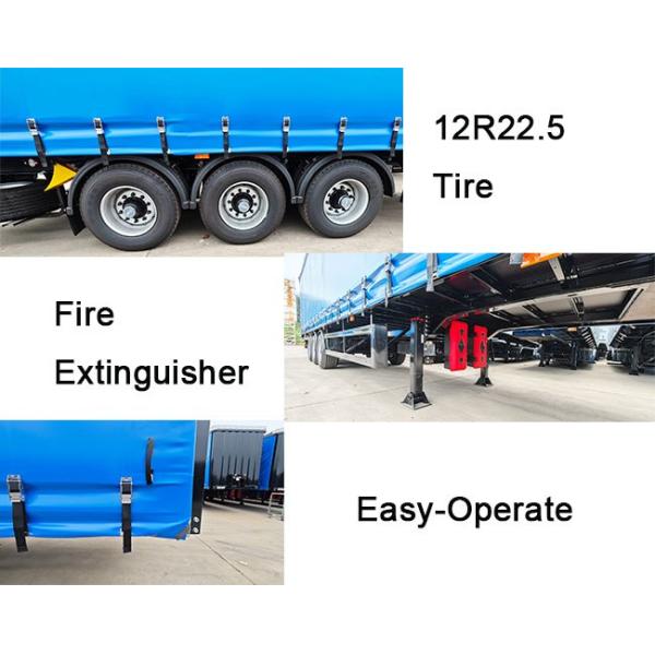 TITAN 3 Axle Pvc Tautliner Curtains Price Side Curtain Trailer for Sale