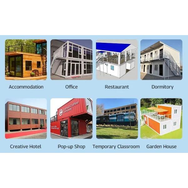 Single Package Size 600X600X300 cm and Container House for Office Building Dormitory 20 40ft Portable Cabin Bungalow