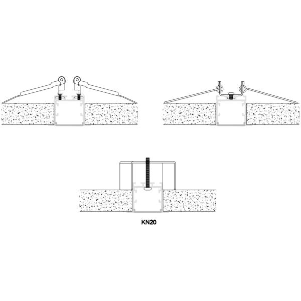 W35*H35mm LED Aluminium Extrusion Profiles Recessed Mount With PC Diffuser