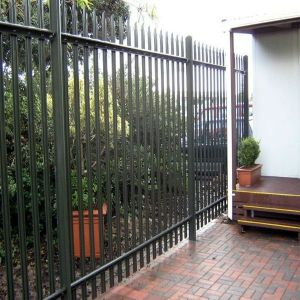 Customized heavy duty palisade fence panels W type head top palisade fencing