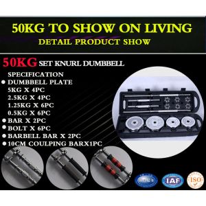 hot sales electroplating adjustable barbell dumbbell 50kg sets with boxes