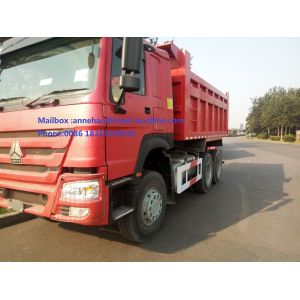 Sinotruk HOWO7 Red 336 Hp New Diesel Fuel Type Dump Truck With Q345 Steel Heavy
