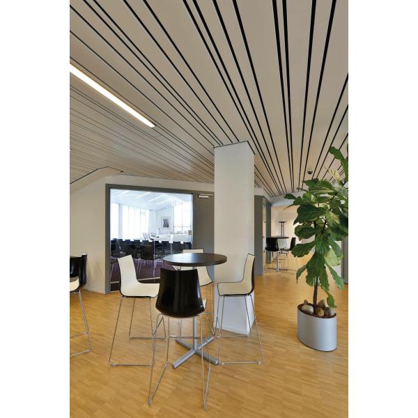 Residential Linear Metal Strip Ceiling 300mm Width Suspended False H-Shaped