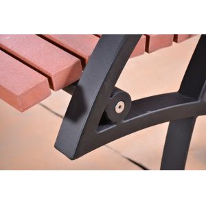 3 Seater Garden Outdoor Recycled Plastic Benches With Back And Middle Armrest