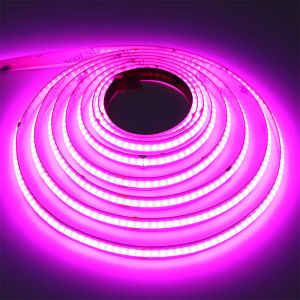 12v24v Wifi Control Mode 8mm 320leds Purple High Brightness COB Led Strip Light