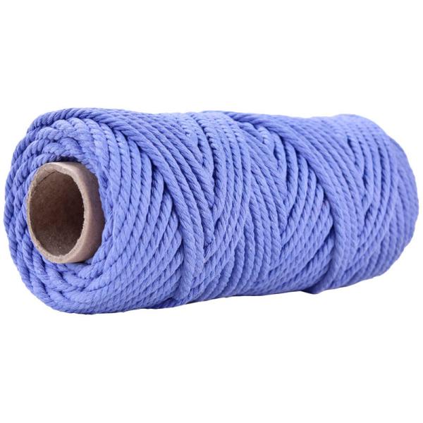 50m Dusty Pink Macrame Cord 5mm ISO9001 Pink Cotton Rope 3 Strands