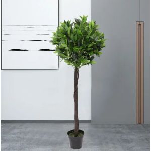Quality Height 160cm Artificial Potted Floor Plants Plastic Laurel Tree for sale