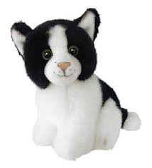 Sitting Pose Black Cat Plush Toys