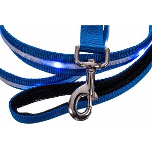 LED Dog Leash USB Rechargeable Flashing Light
