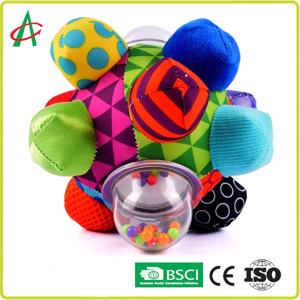 Buy 25cm Baby Rattle Ball Super soft plush fabric CPSIA Standard at wholesale prices