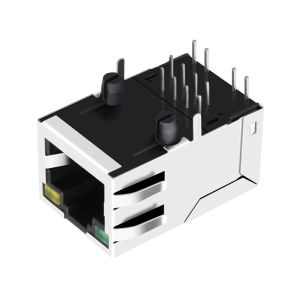 1X1 Single Socket RJ45 Jack With Trans HR871113C | LPJ1154ABNL