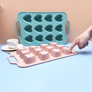 Household Non Stick Heart Shaped Silicone Muffin Moulds