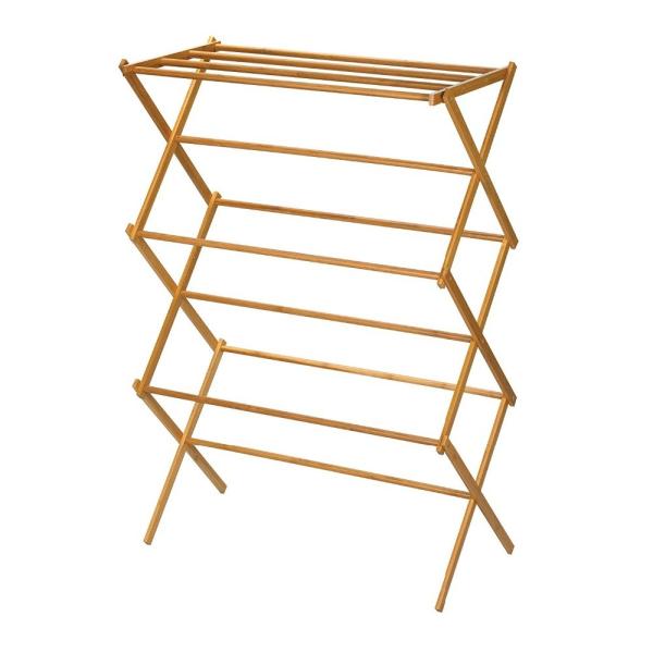 Buy Portable Wooden Laundry Drying Rack , Bamboo Clothes Rack Earth Friendly at wholesale prices