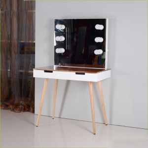 UL Power Strip Rubberwood Foot Solid Acacia Makeup Dressing Tables