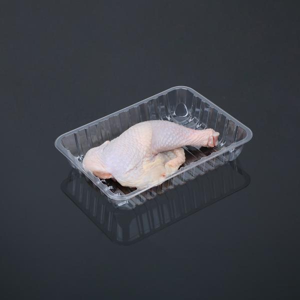 Disposable Black PET Plastic Food and Meat Packaging Tray For Supermarket