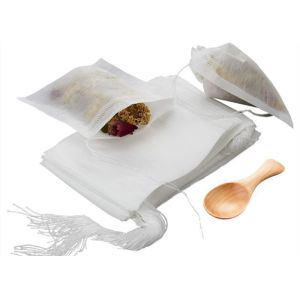 Biodegradable Pulling String Empty Tea Bags Semi Transparency PP Non Woven