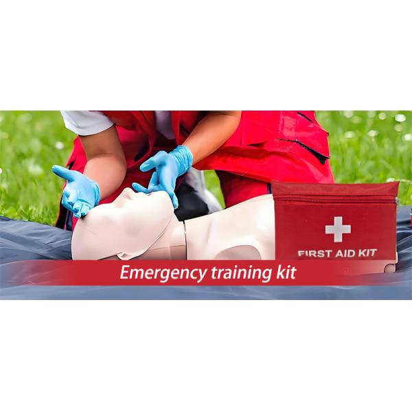 First Aid Training Kit with Emergency Medical Supplies Including Triangular Bandage and CPR Accessory Accessories
