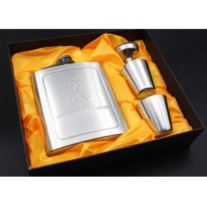 Customized 7 Oz Liquor Hip Flask , Warm Wine Bottle Stainless Steel Alcohol