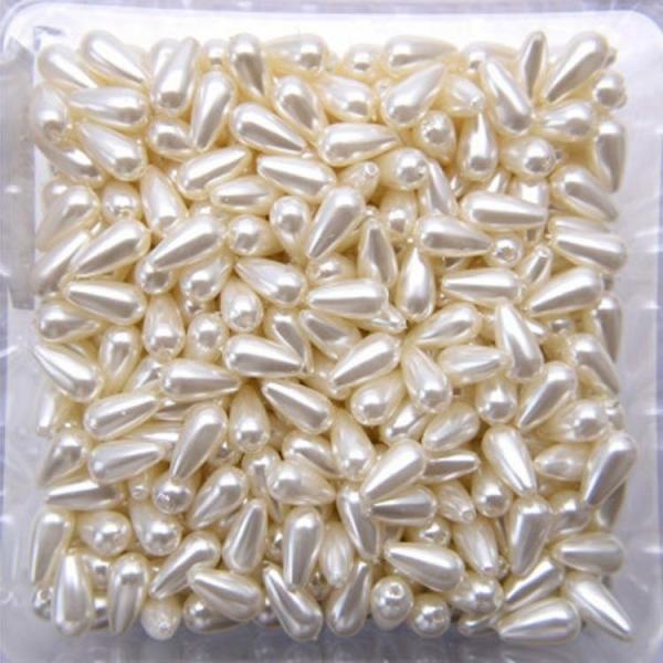 Buy High Quality ABS Plastic Bead 6mmx12mm Drop Imitation Cream Pearls for  DIY Handiwork at wholesale prices