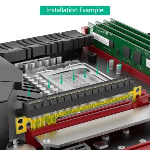 PCI-E 16X to 1X Riser Card 107.6mm Black for Laptop PC