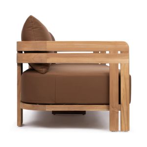 Modern Stylish Natural Teak Wood Lounge Sofa for Hotel Outdoor Patio Furniture