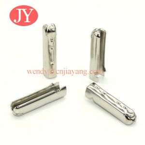 jiayang metal logo aglet engraved logo laser logo shoelace cord end tips
