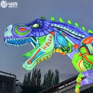 Vivid Dinosaur Model Lantern - LED Outdoor Lighting Fixture
