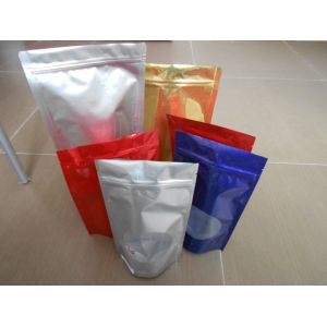 Plain Silver Bottom Plastic Pouches Packaging Recyclable Heat Seal