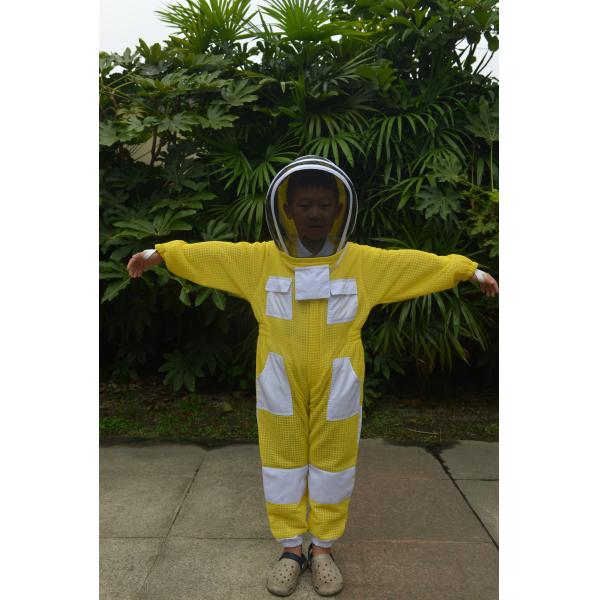 Children Yellow Color Three Layer Ventilated Beekeeping Protective Clothing Bee Suit